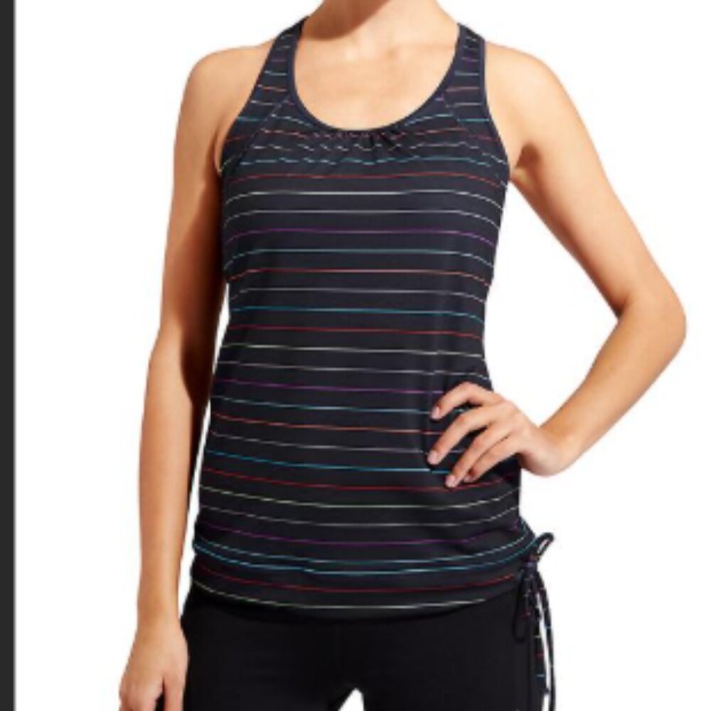 Athleta Multi‑Stripe Tinker Tank 2 | Navy | Size XLarge